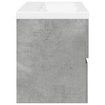 vidaXL Ensemble de meubles de salle de bain 2 Pièces gris béton