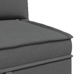 vidaXL Canapé modulaire avec rangement 3 Pièces Gris foncé Tissu
