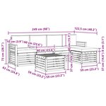 vidaXL Ensemble de canapés d'extérieur 6 pc Naturel et Beige