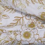 vidaXL Ensemble de housse de couette blanc et marron 135x200 cm Coton