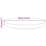 vidaXL Dessus de table Ø30x2 5 cm Bois de pin massif