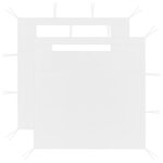 Vidaxl parois latérales de belvédère fenêtres 2pièces 3x2 1m blanc 70g/m²