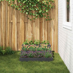 vidaXL Cache-pot de jardin Anthracite 90 x 90 x 35 cm Acier