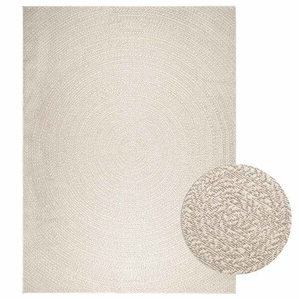 vidaXL Tapis ZIZUR crème 240x340 cm aspect de jute intérieur extérieur