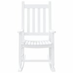 vidaXL Chaise à bascule enfants blanc bois de peuplier massif