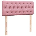 vidaXL Sommier à lattes de lit avec matelas Rose 120x200 cm Velours
