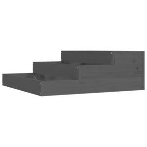 vidaXL Jardinière Gris 78x78x27 cm Bois massif de pin