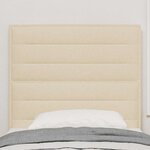 vidaXL Tête de lit LED avec des lumières à LED Crème 90 cm Polyester
