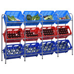 vidaXL Étagère de rangement pour 12 caisses Argenté 190x33x116cm Acier