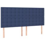 vidaXL Sommier à lattes de lit et matelas et LED Bleu 160x200 cm Tissu