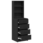 vidaXL Haut Armoire Chêne noir 40 x 41 x 135 cm Bois d'ingénierie