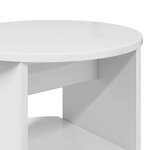 vidaXL Meuble d'appoint Blanc Brillant Ø40 x 50 cm Bois d’ingénierie