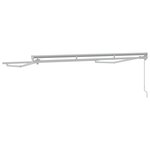vidaXL Cadre de auvent manuel Réglable Blanc 3 x 2 5 m Acier