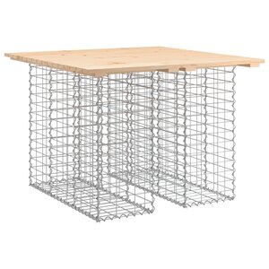 vidaXL Banc de jardin design de gabion 100x102x72cm bois massif de pin