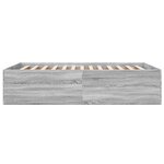 vidaXL Cadre de lit sonoma gris 140x190 cm bois d'ingénierie