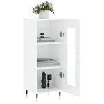 vidaXL Buffet Blanc brillant 34 5x34x90 cm Bois d'ingénierie