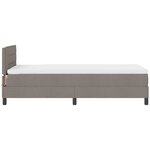 vidaXL Lit à ressorts avec matelas avec LED Taupe 90 x 190 cm tissu