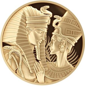 Pièce de monnaie en Or 200 Dollars g 7.77 (1/4 oz) Millésime 2025 AMENHOTEP AND NEFERTITI 1/4 (PRÉCOMMANDE)