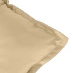vidaXL Coussins de chaise à dossier bas lot de 6 beige mélangé tissu