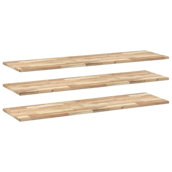 vidaXL Étagères flottantes 3 Pièces 120x40x2 cm acacia massif non traité