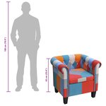 vidaXL Fauteuil avec design de patchwork Tissu
