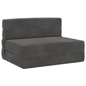 vidaXL Canapé-lit pliable Gris foncé 100 x 80 x 60 cm Tissu