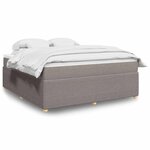 vidaXL Sommier à lattes de lit avec matelas Taupe 180x200 cm Tissu