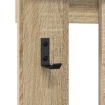 vidaXL Porte-manteau mural avec miroir Chêne Sonoma 100 x 10 x 100 cm