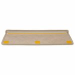 vidaXL Tapis d'escalier autocollants 15 Pièces 65x21x4 cm Sable