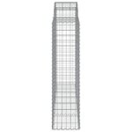 vidaXL Paniers à gabions arqués 6 Pièces 200x50x160/180 cm Fer galvanisé
