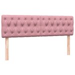 vidaXL Sommier à lattes de lit avec matelas et LED rose 140x220 cm velours