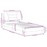 vidaXL Cadre de lit sans matelas Hvar blanc 80x200 cm similicuir