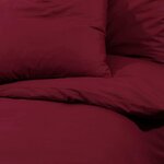 vidaXL Ensemble de housse de couette Bordeaux 135x200 cm Microfibre