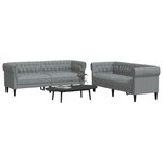 vidaXL Ensemble de canapés 2 Pièces gris clair tissu