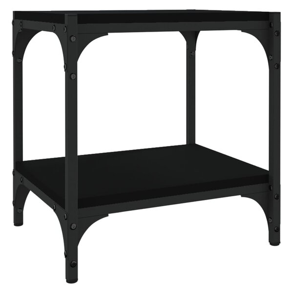 vidaXL Meuble TV Noir 40x33x41 cm Bois d'ingénierie et acier
