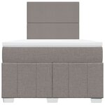 vidaXL Sommier à lattes de lit avec matelas taupe 120x190 cm tissu