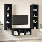 vidaXL Ensemble de meubles TV 3 Pièces Chêne noir 37 x 37 x 142.5 cm