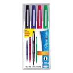 Lot de 4 feutres Nylon Flair coloris standard : bleu  noir  rouge  vert Paper Mate
