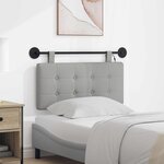 vidaXL Tête de lit suspendue Gris nuage Tissu