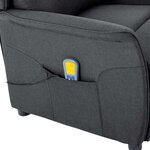 vidaXL Chaise de massage Gris foncé 67.5 x 93.5 x 101.5 cm tissu