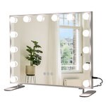 Miroir maquillage hollywood 14 ampoules led tactile éclairage luminosité rglable blanc froid/chaud/neutre 20_0006304