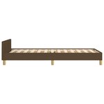 vidaXL Cadre de lit avec tête de lit marron foncé 100x200 cm Tissu