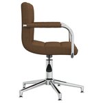 vidaXL Chaise pivotante de bureau Marron Tissu