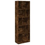 vidaXL Bibliothèque chêne fumé 57x28 5x174 cm bois d'ingénierie