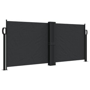 vidaXL Auvent latéral rétractable noir 100x1000 cm