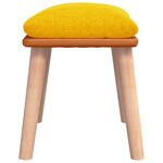 vidaXL Repose-pied Jaune moutarde 45x29 5x35 cm Tissu et similicuir