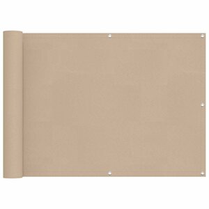 vidaXL Écran de balcon Beige 75 x 200 cm Oxford alu enduit de PU