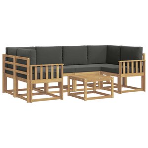 vidaXL Ensemble de canapés d'extérieur 7 pc Blanc et anthracite
