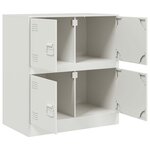 vidaXL Buffet blanc 67x39x73 cm acier