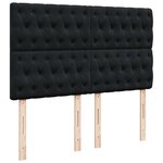 vidaXL Sommier à lattes de lit avec matelas Noir 140x190 cm Velours